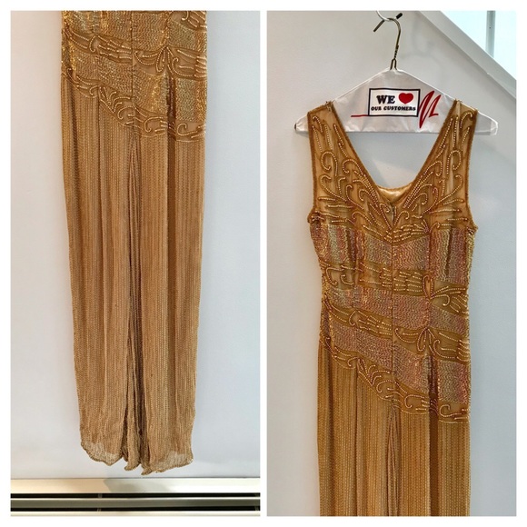 Custom Beaded Gown +Wide Kick-pleat - Picture 6 of 15